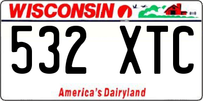 WI license plate 532XTC