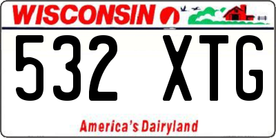 WI license plate 532XTG