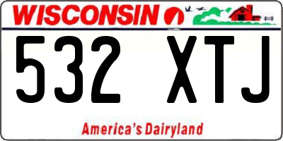 WI license plate 532XTJ