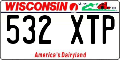 WI license plate 532XTP