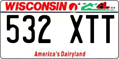 WI license plate 532XTT