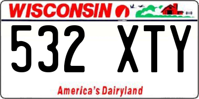 WI license plate 532XTY