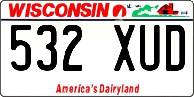 WI license plate 532XUD