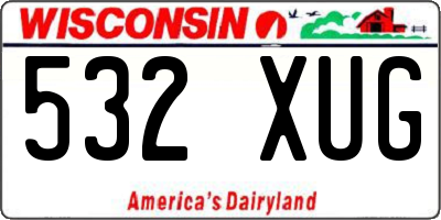 WI license plate 532XUG