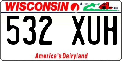 WI license plate 532XUH