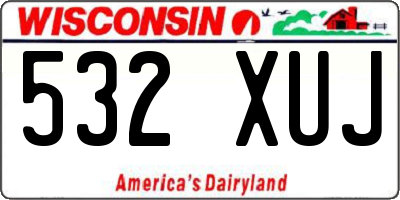WI license plate 532XUJ
