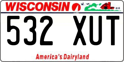 WI license plate 532XUT