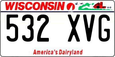 WI license plate 532XVG