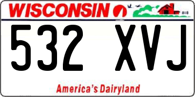 WI license plate 532XVJ
