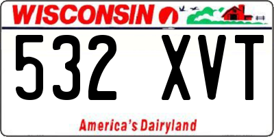 WI license plate 532XVT