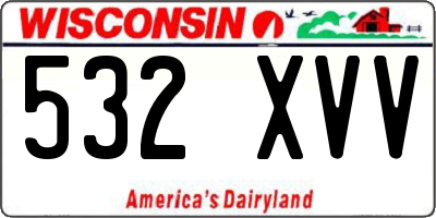 WI license plate 532XVV