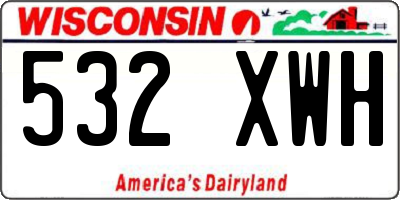 WI license plate 532XWH
