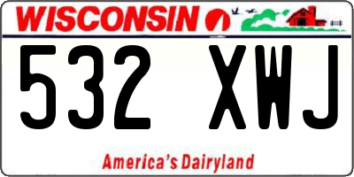 WI license plate 532XWJ