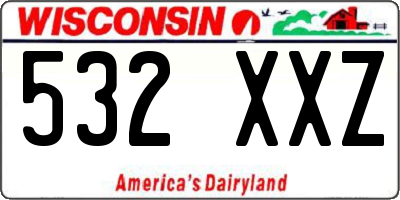 WI license plate 532XXZ