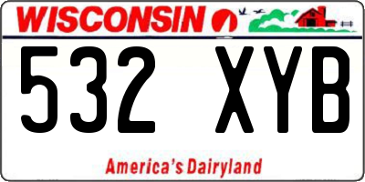 WI license plate 532XYB