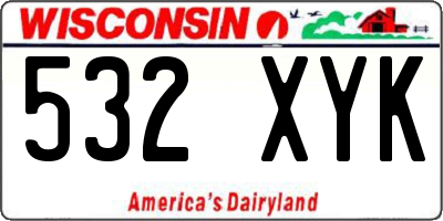 WI license plate 532XYK