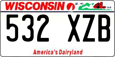 WI license plate 532XZB