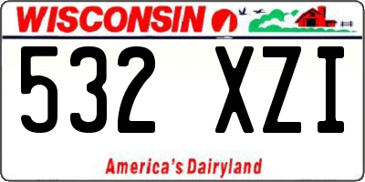 WI license plate 532XZI
