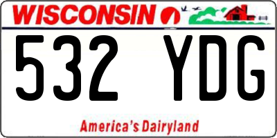 WI license plate 532YDG