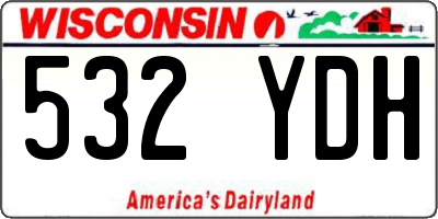 WI license plate 532YDH