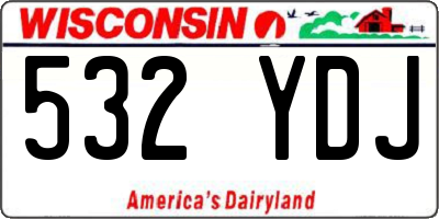 WI license plate 532YDJ