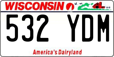 WI license plate 532YDM