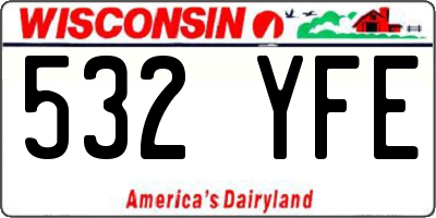 WI license plate 532YFE
