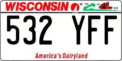 WI license plate 532YFF