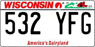 WI license plate 532YFG
