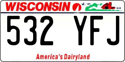 WI license plate 532YFJ
