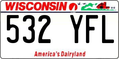 WI license plate 532YFL