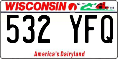 WI license plate 532YFQ