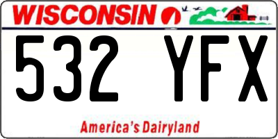 WI license plate 532YFX