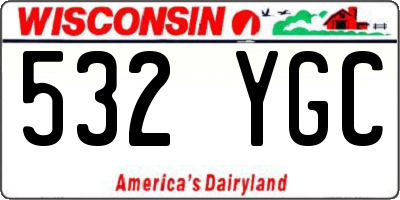 WI license plate 532YGC