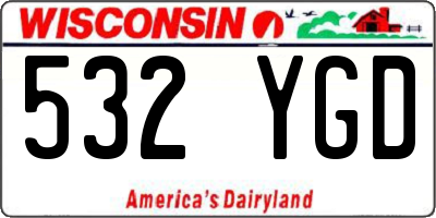 WI license plate 532YGD