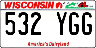 WI license plate 532YGG