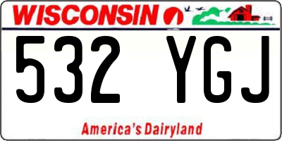 WI license plate 532YGJ
