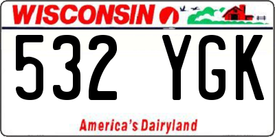 WI license plate 532YGK