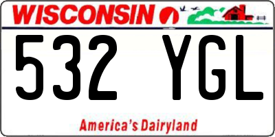WI license plate 532YGL
