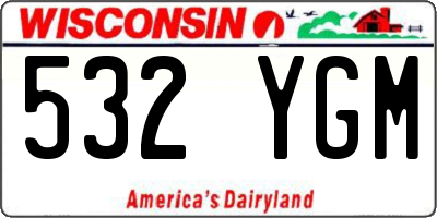 WI license plate 532YGM