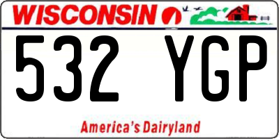 WI license plate 532YGP