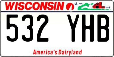 WI license plate 532YHB