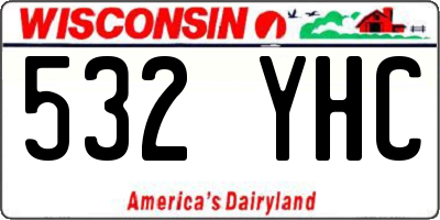 WI license plate 532YHC