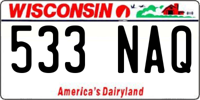 WI license plate 533NAQ