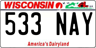 WI license plate 533NAY