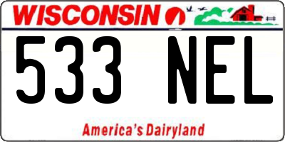 WI license plate 533NEL