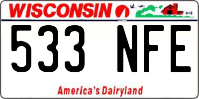 WI license plate 533NFE