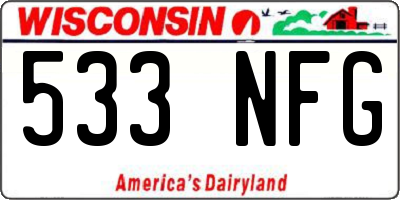 WI license plate 533NFG