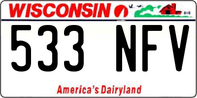 WI license plate 533NFV