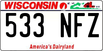 WI license plate 533NFZ